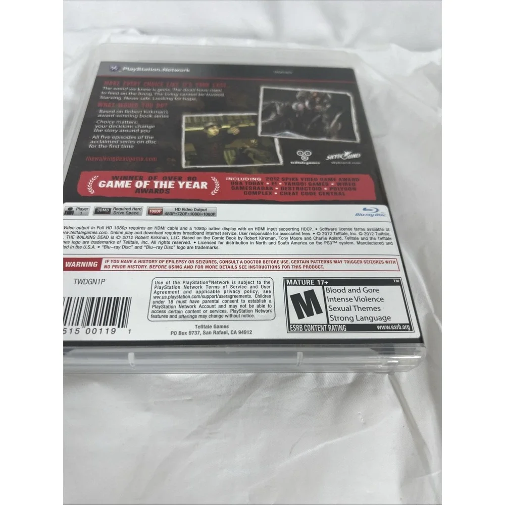 The Walking Dead Telltale‎ Game Series Sony PlayStation PS3 Complete w/Manual